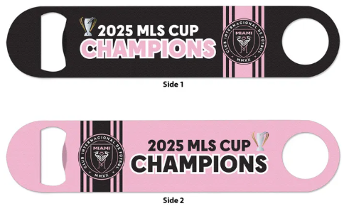 Inter Miami CF 2025 MLS Champs 2-Sided Bottle Opener - Black/Pink