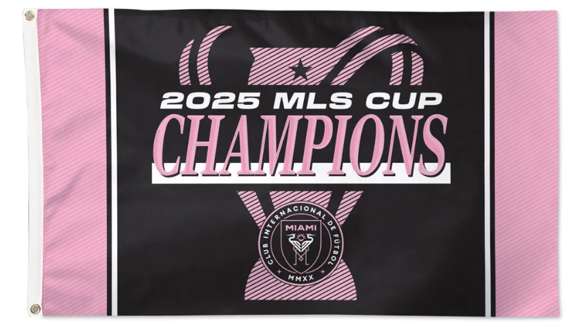Inter Miami CF 2025 MLS Champs 3' x 5' Deluxe Flag