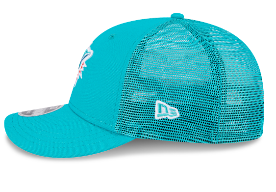 Miami Dolphins New Era 9Fifty Low Profile Primary Logo Trucker Hat - Aqua