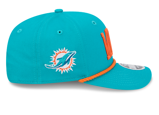 Miami Dolphins New Era 9Seventy Wordmark Rope Snapback Hat - Aqua