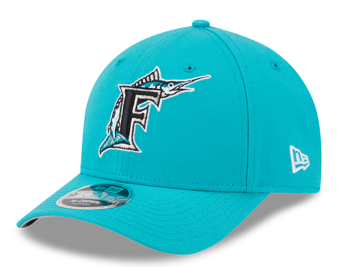 Miami Marlins New Era 9Seventy Retro Logo Snapback Hat - Teal