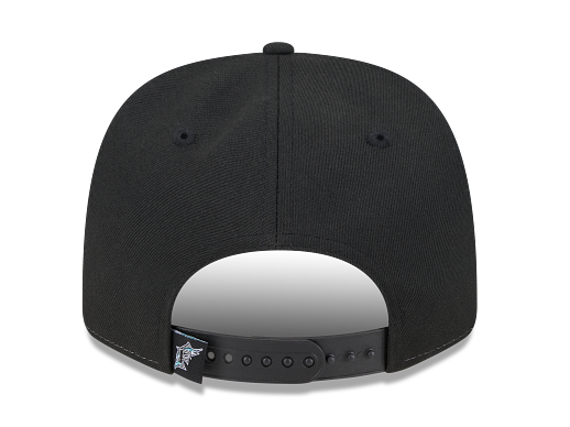 Miami Marlins New Era 9Seventy Retro Logo Two-Tone Snapback Hat - Black/Teal