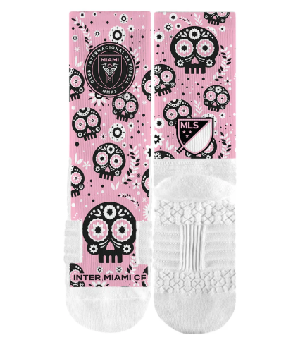Inter Miami CF Strideline Sugar Skull Full Sublimated Crew Socks - Pink