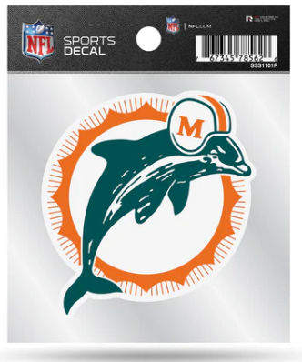 Miami Dolphins Retro Logo Decal - 4"