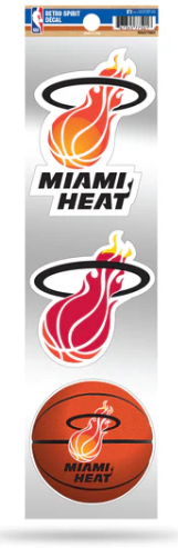 Miami Heat 3-Piece Retro Spirit Decals