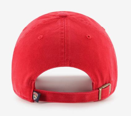Florida Panthers 47 Brand Leaping Cat Logo Clean Up Adjustable Hat - Red