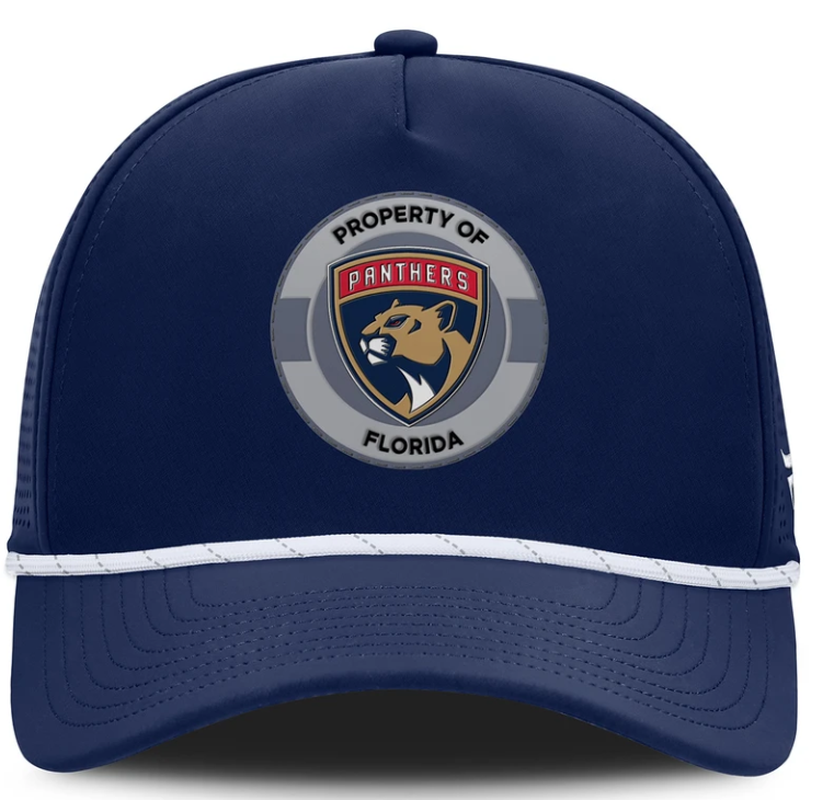 Florida Panthers Fanatics Rink Rubber Patch Adjustable Rope Hat - Navy