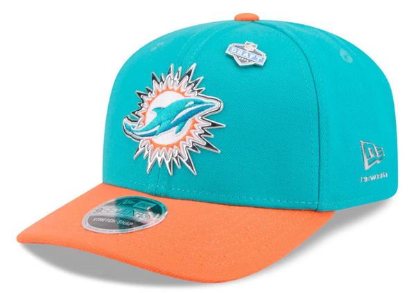 Miami Dolphins New Era 9Seventy 2026 Draft Snapback Hat - Aqua/Orange