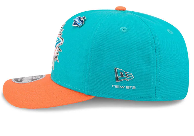 Miami Dolphins New Era 9Seventy 2026 Draft Snapback Hat - Aqua/Orange