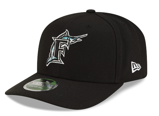 Miami Marlins New Era 9Seventy Player Replica Retro Snapback Hat - Black