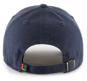 Miami Hurricanes 47 Brand Vintage navy Clean Up Hat - Navy