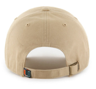 Miami Hurricanes 47 Brand Tonal Clean Up Hat - Khaki