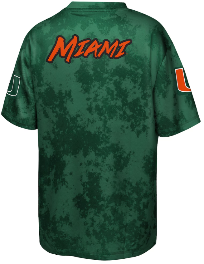 Miami Hurricanes Kids Off-Sides Sublimated T-Shirt - Green