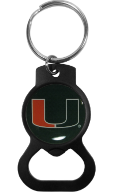 Miami Hurricanes Siskiyou Bottle Opener Keychain - Black