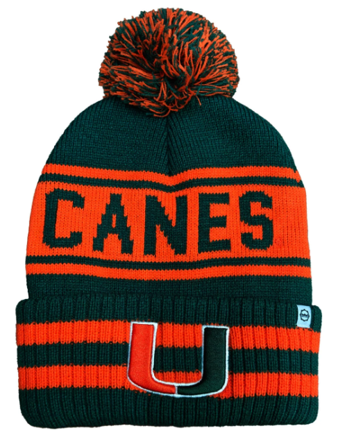 Miami Hurricanes Franchise Club Rally Knit Beanie - Green