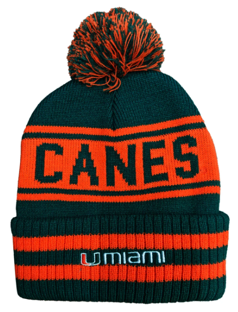 Miami Hurricanes Franchise Club Rally Knit Beanie - Green