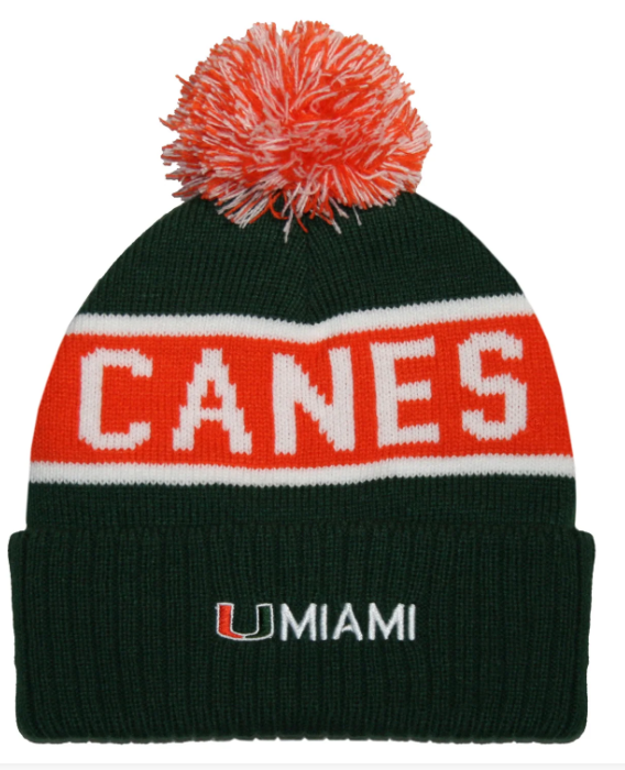 Miami Hurricanes Franchise Club Warrior Knit Beanie - Green
