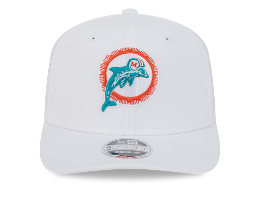 Miami Dolphins New Era 9Seventy Perforated Stretch-Snap Hat - White