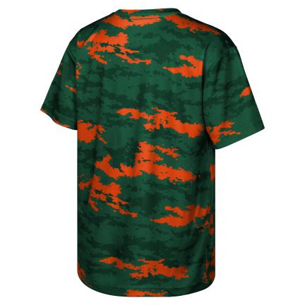 Miami Hurricanes Youth Scrimmage Sublimated T-Shirt - Orange / Green
