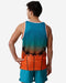 Miami Dolphins Sunset Mesh Tank Top - Aqua/Orange