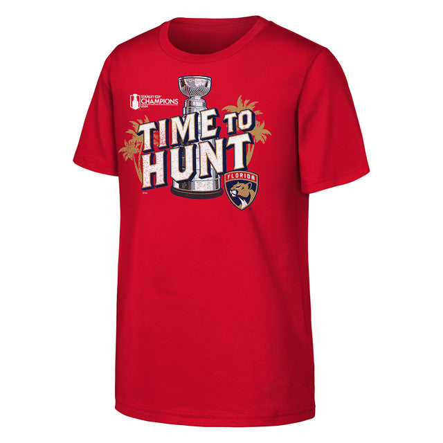 Florida Panthers 2024 Stanley Cup Champion Time To Hunt T-Shirt - Red
