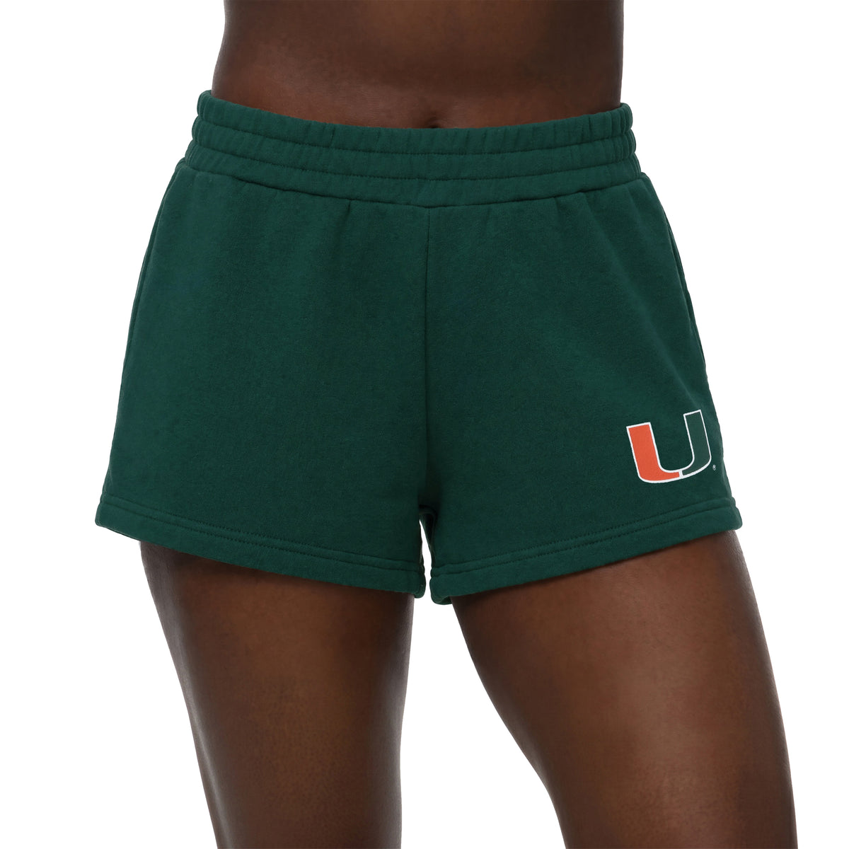 Miami Hurricanes ZooZatz Fleece Box Shorts - Green