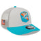 Miami Dolphins New Era 2023 Salute to Service 9Fifty Low Profile Snapback Hat - Stone/Aqua