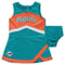 Miami Dolphins Kids 2 Piece Cheerleader Set - Aqua