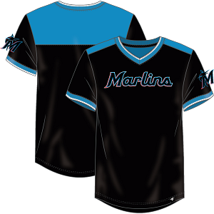 Miami Marlins Circle the Bases V-Neck Jersey Shirt
