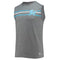 Miami Marlins New Era Logo Striped Performance Sleeveless T-Shirt - Grey