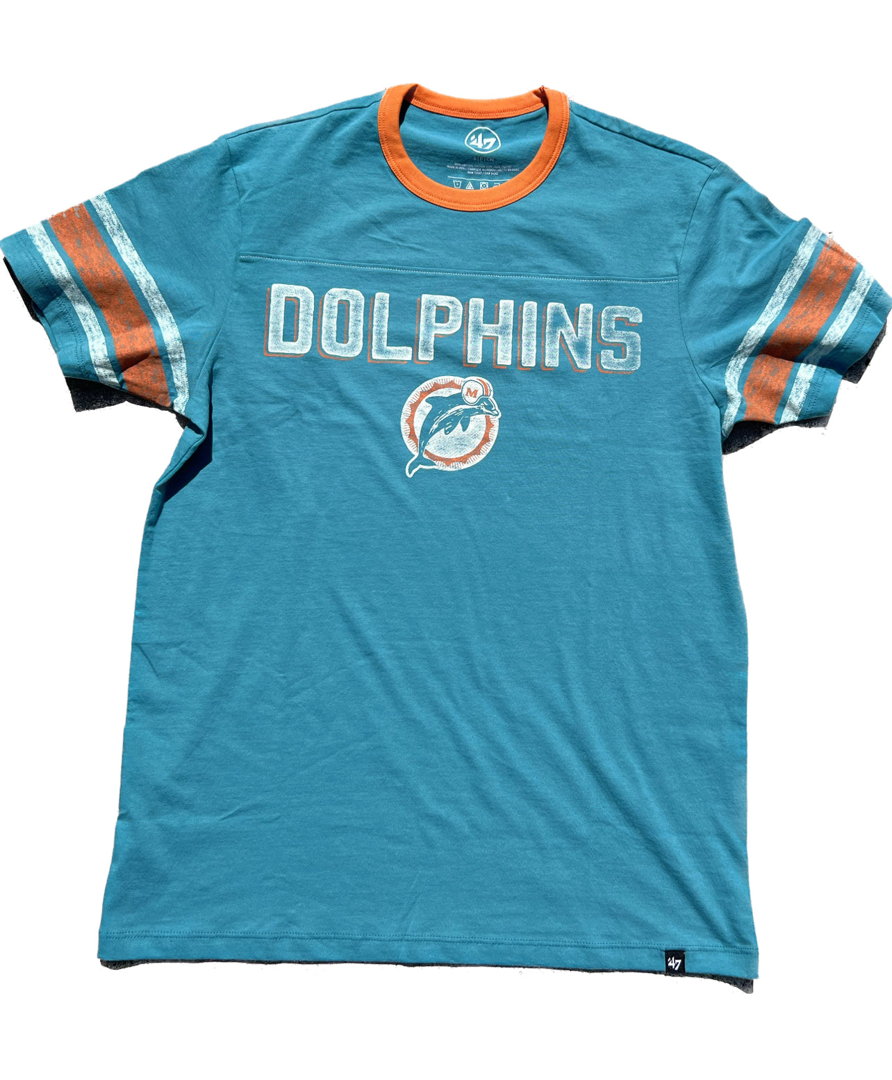 Miami Dolphins '47 Brand Legacy Oceanic Over Pass T-Shirt - Teal / Aqua