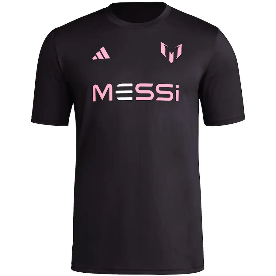 Lionel Messi x adidas Wordmark Pregame T-Shirt - Black