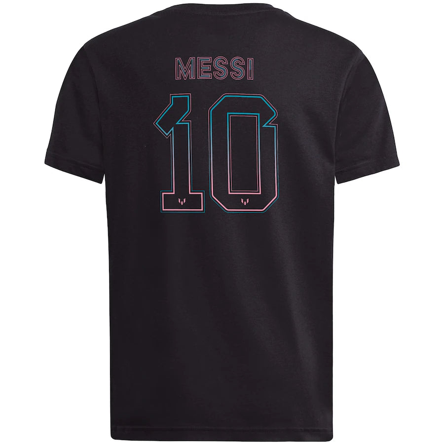 Lionel Messi x adidas Name & Number Logo #10 T-Shirt - Black