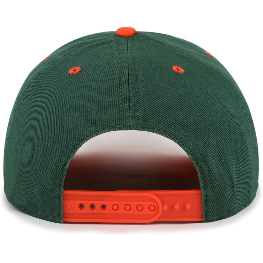 Miami Hurricanes 47 Double Header Baseline Hitch Adjustable Hat - Orange/Green