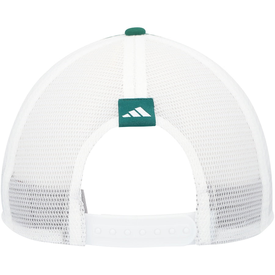 Miami Hurricanes adidas Locker Slogan Foam Trucker Hat - Green/White
