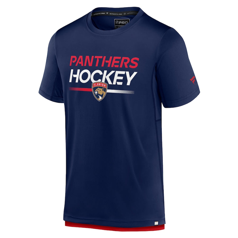 Florida Panthers Fanatics Authentic Pro Tech T-Shirt - Navy
