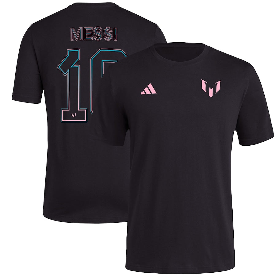 Lionel Messi x adidas Youth Name & Number Logo and #10 T-Shirt - Black