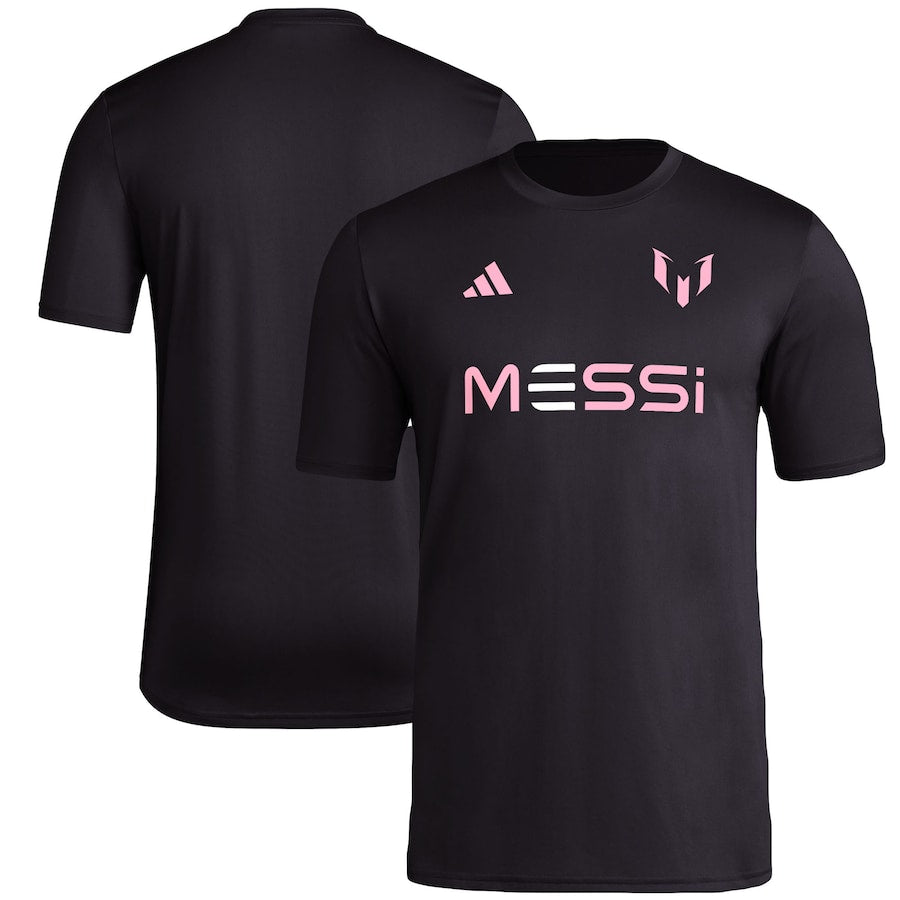 Lionel Messi x adidas Wordmark Pregame T-Shirt - Black