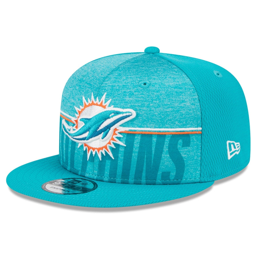 Miami Dolphins New Era Aqua 2023 NFL Training Camp 9FIFTY Snapback Hat - Aqua