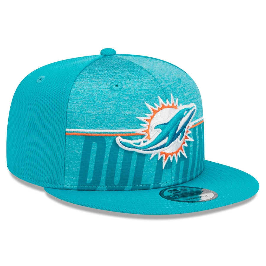 Miami Dolphins New Era Aqua 2023 NFL Training Camp 9FIFTY Snapback Hat - Aqua