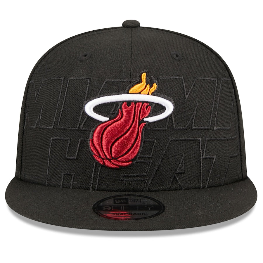 Miami Heat New Era 2023 NBA Draft 9Fifty Snapback Hat - Black