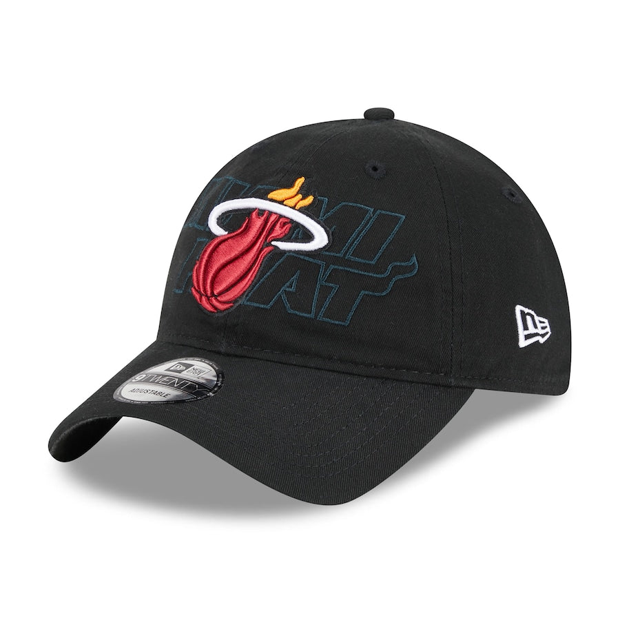 Miami Heat New Era 2023 NBA Draft 9Twenty Adjustable Hat - Black