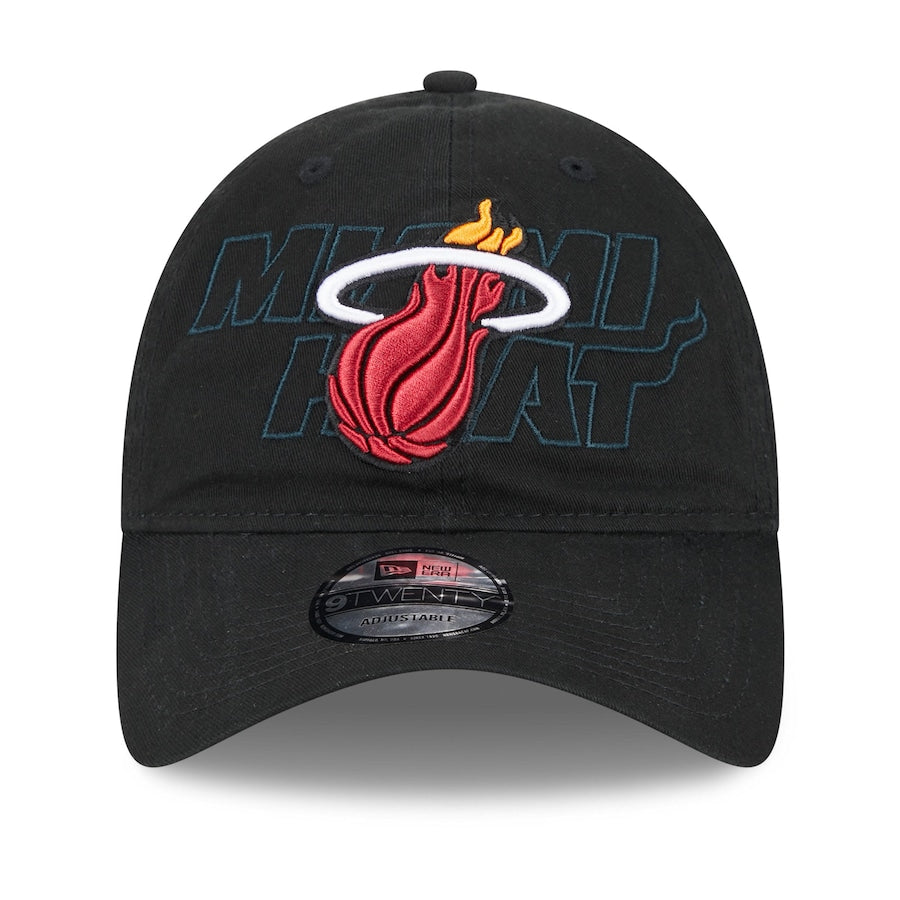 Miami Heat New Era 2023 NBA Draft 9Twenty Adjustable Hat - Black