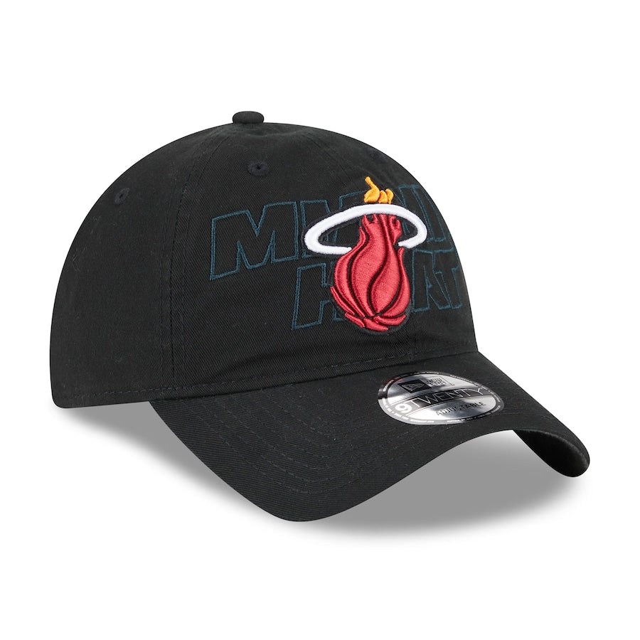 Miami Heat New Era 2023 NBA Draft 9Twenty Adjustable Hat - Black