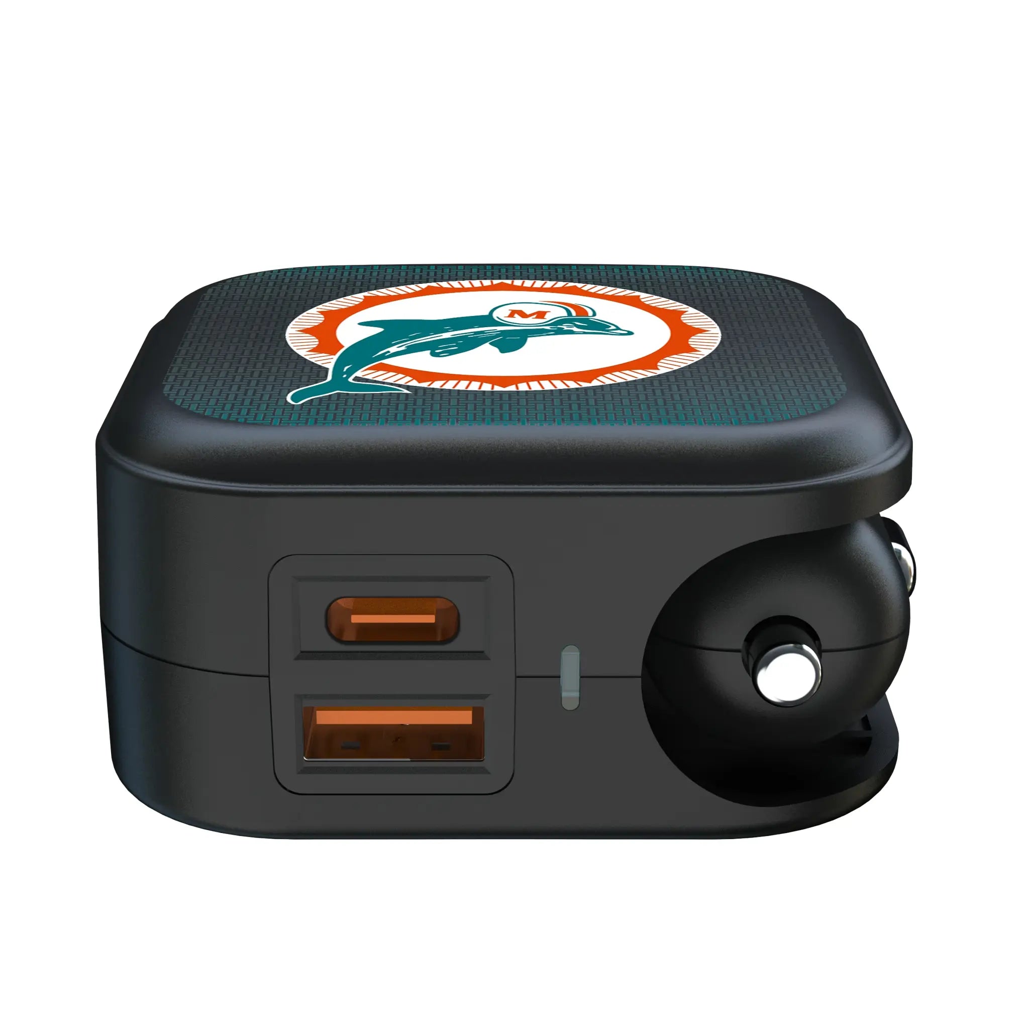 Miami Dolphins 1966-1973 Historic Collection Linen 2 in 1 USB A/C Charger