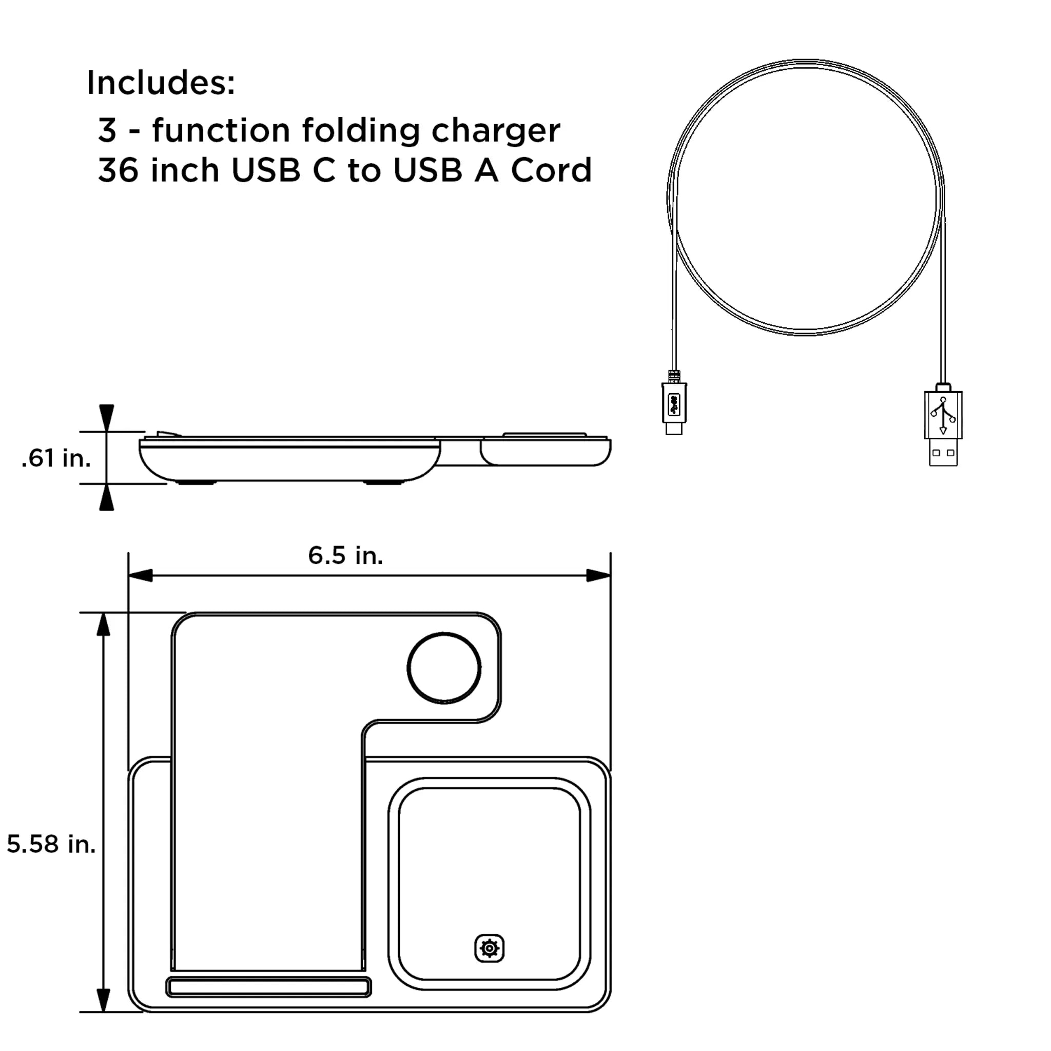 Miami Dolphins 1966-1973 Historic Collection Linen 3 in 1 Charging Station