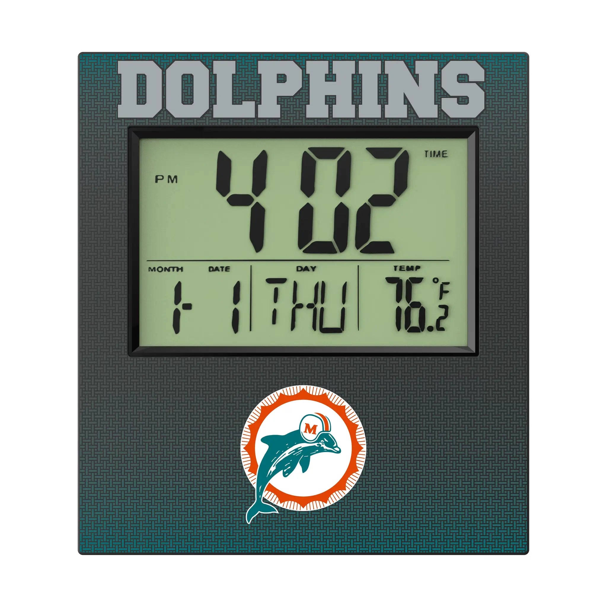 Miami Dolphins 1966-1973 Historic Collection Linen Wall Clock