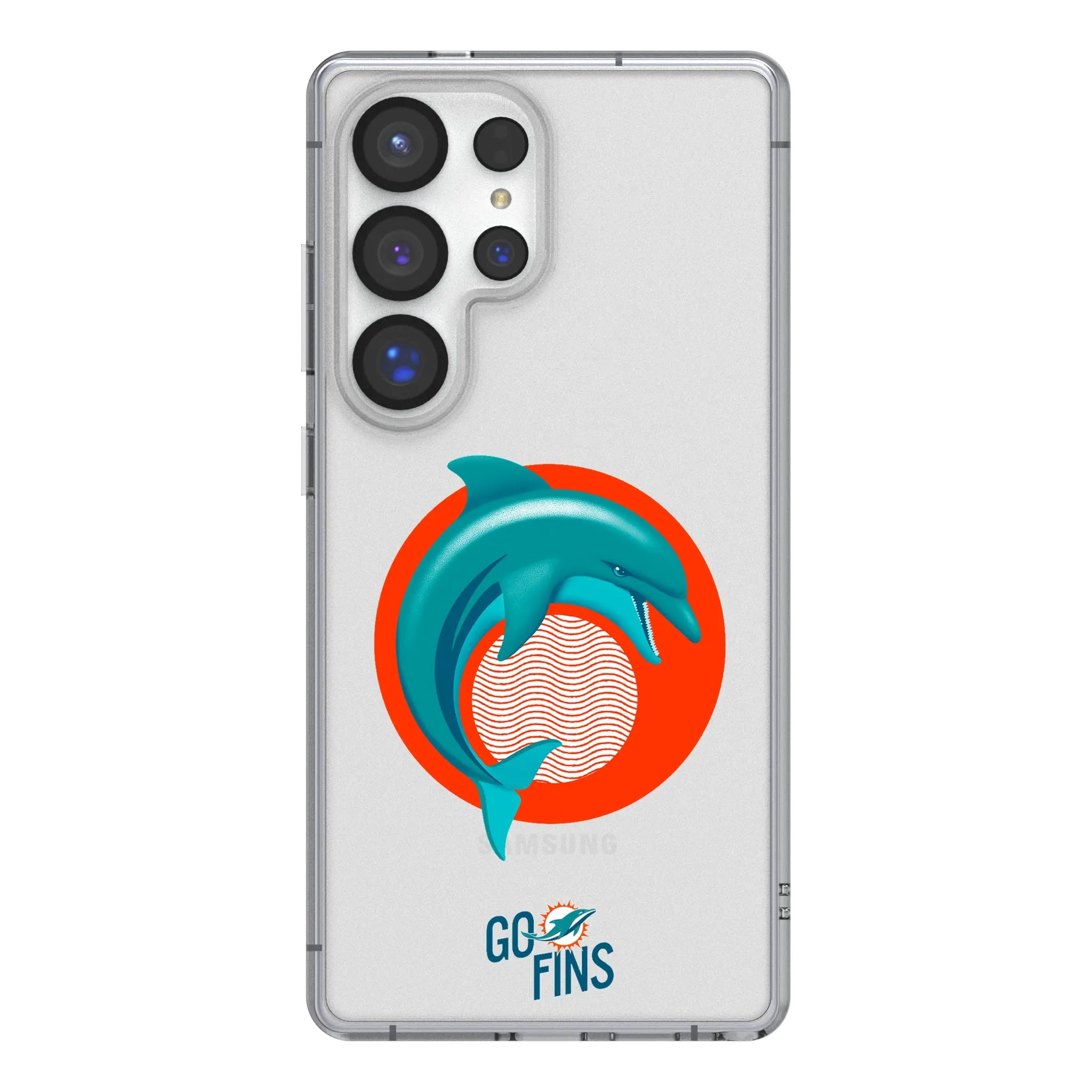 Miami Dolphins Deco Clear Phone Case for Samsung Galaxy