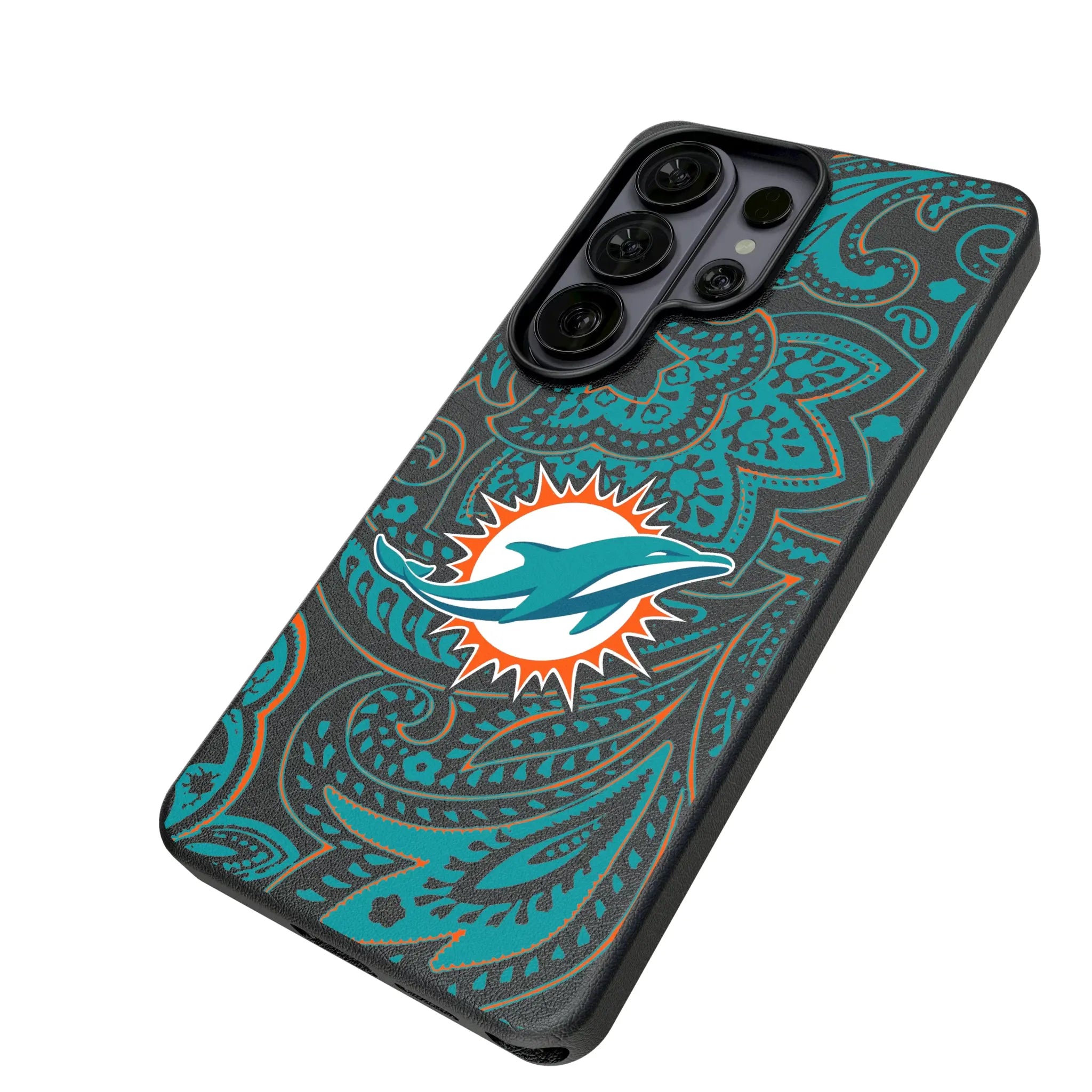 Miami Dolphins Paisley MagSafe Compatible Phone Case for Samsung Galaxy