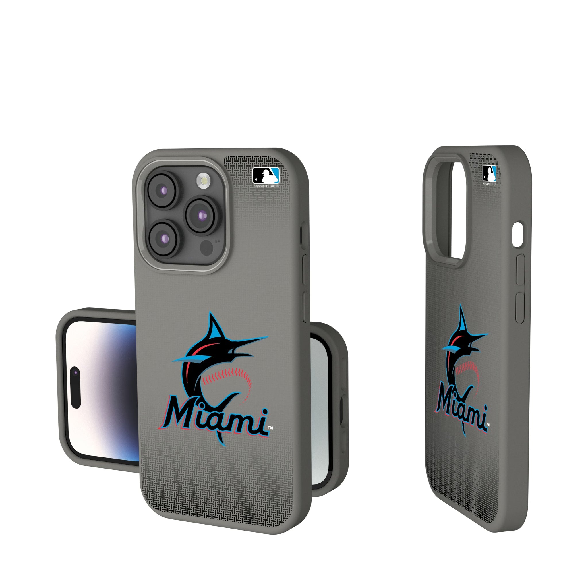 Miami Marlins Linen Soft Touch Phone Case